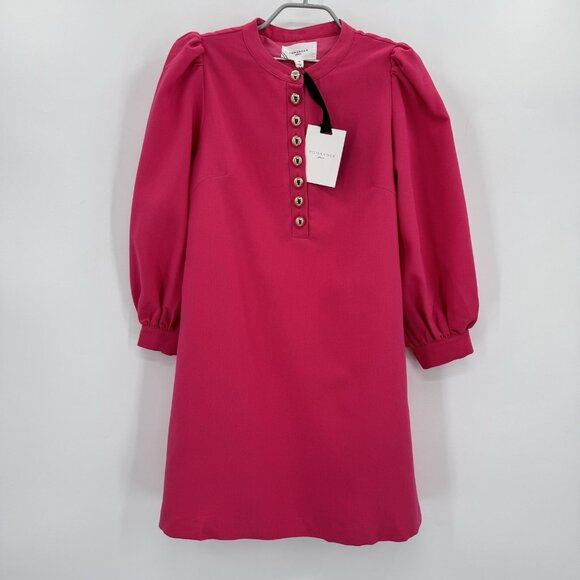 Tuckernuck Dresses & Skirts - Pomander Place by Tuckernuck Cerise Pink Samantha Mini Dress sz M Long Sleeve
